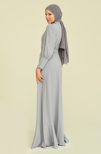 Gray Hijab Dress 61732-04