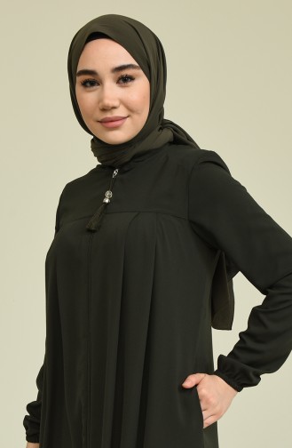 Khaki Abaya 3011-04