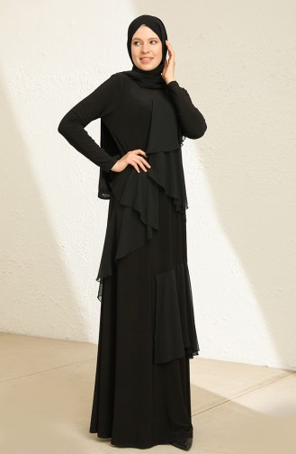 Black Hijab Dress 1026-01