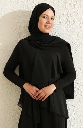 Black Hijab Dress 1026-01