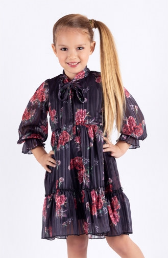 Navy Blue Children`s Dress 1183P-01