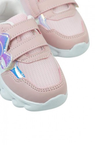 Cool Melek Işıklı Kız Çocuk Bebe Günlük Spor Ayakkabı Pembe