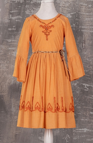 Robe Enfant Moutarde 1841UK-05