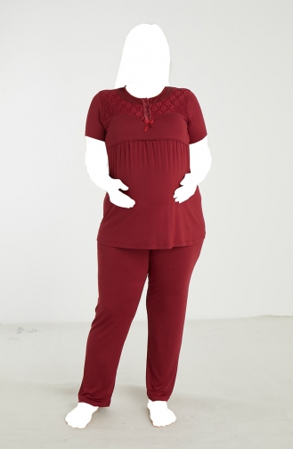 Claret red Pyjama 4094-02