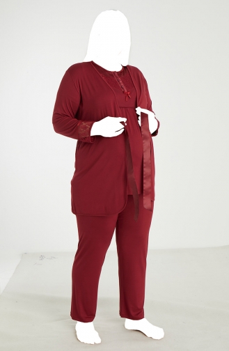 Weinrot Pyjama 4094-02