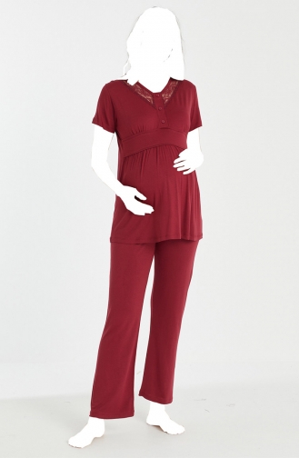 Claret red Pyjama 4080-02