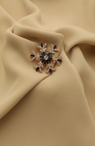 Navy Blue Brooch 7513-01