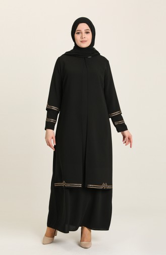 Black İslamitische Avondjurk 4000-04