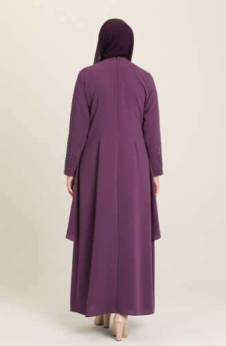Dusty Rose Hijab Evening Dress 4002-01