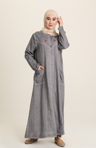 Robe Hijab Gris 8787-01