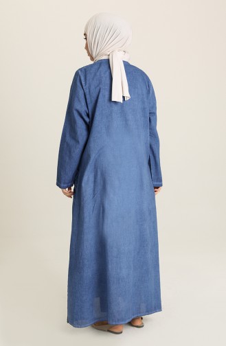 Indigo Hijab Dress 8787-04