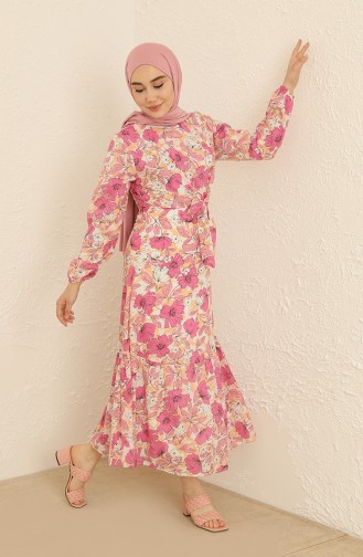 Pink Hijab Dress 2332-01