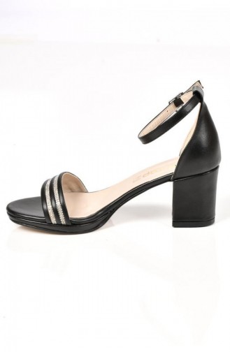  Sommer Sandalen 02183.SİYAH