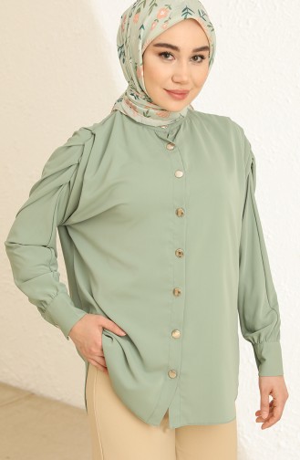 Green Overhemdblouse 2338-07