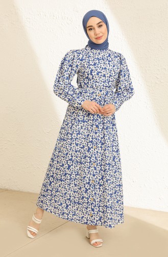 Blue Hijab Dress 13416