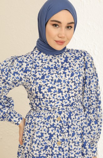 Blue Hijab Dress 13416