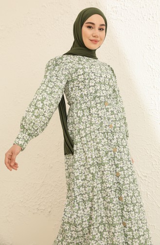 فستان أخضر فاتح 13415