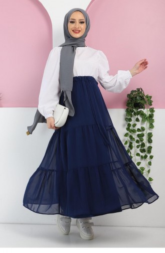 Indigo Skirt 10784.İndigo