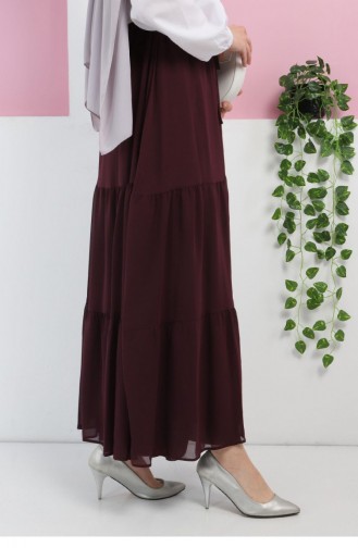 Plum Skirt 10784.Mürdüm