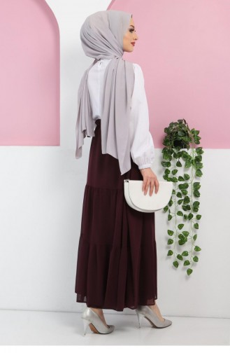 Plum Skirt 10784.Mürdüm