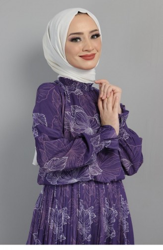 Purple Hijab Dress 14400.Mor