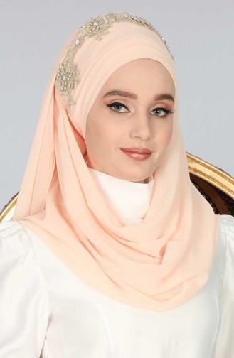 Beige Ready to Wear Turban 58960