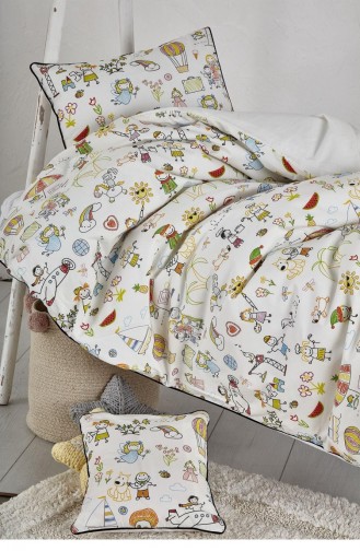 Ecocotton Carnaval Bebek Nevresim Takımı Organik Pamuk Baskılı 100X150 Cm Baskılı