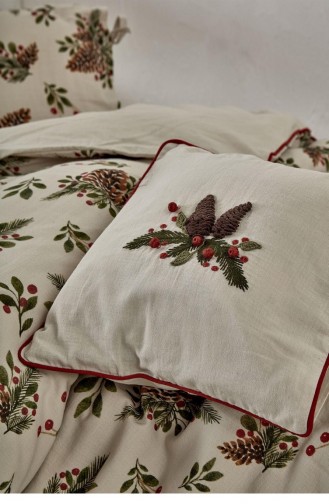 Ecocotton Laden Kız Bebek Nevresim Takımı Organik Pamuk Müslin El Nakışlı Baskılı 100X150 Cm Baskılı