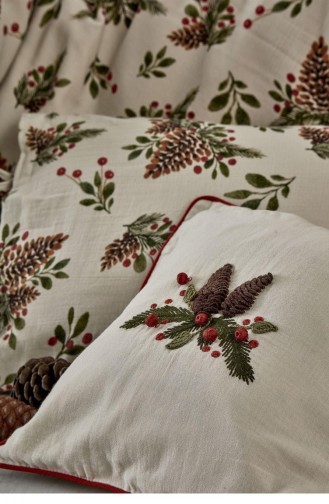 Ecocotton Laden Kız Bebek Nevresim Takımı Organik Pamuk Müslin El Nakışlı Baskılı 100X150 Cm Baskılı