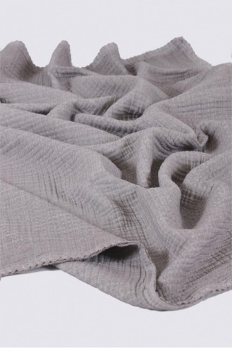 Ecocotton Kayra Bebek Yatak Örtüsü Organik Pamuk Müslin El Nakışlı Gri 120X170 Cm Gri
