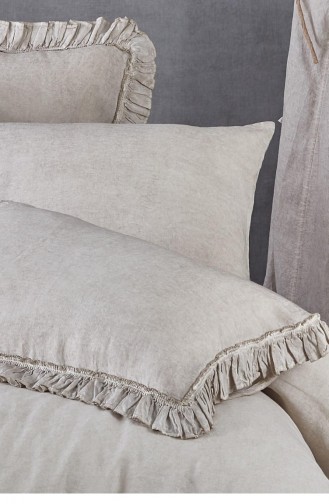 Ecocotton Miranda Çift Kişilik Nevresim Takımı Keten Bej 200X220 Cm Bej