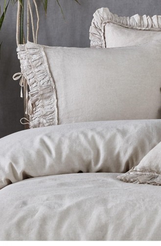 Ecocotton Miranda Çift Kişilik Nevresim Takımı Keten Bej 200X220 Cm Bej
