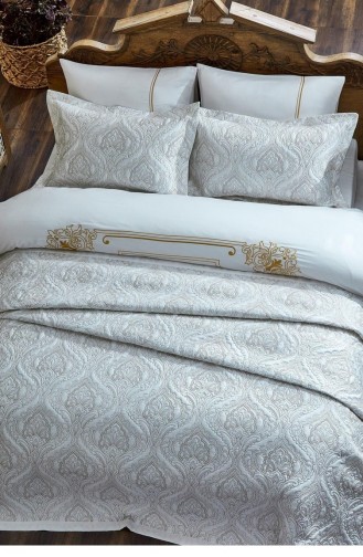  Bed Cover Set 240X260-R004.Krem