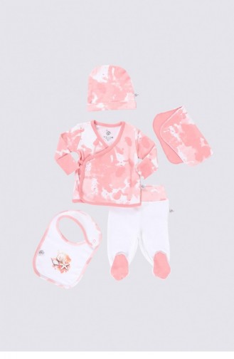 Salmon Newborn Hospital Set 010.Somon