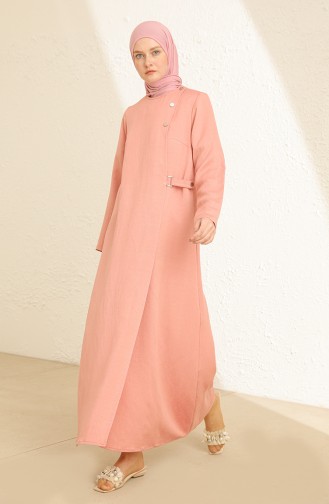 Beige-Rose Abayas 6824-13