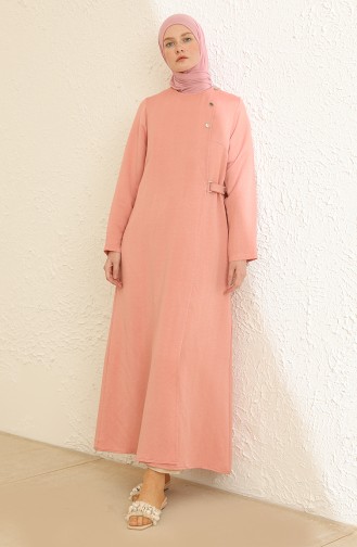 Beige-Rose Abayas 6824-13