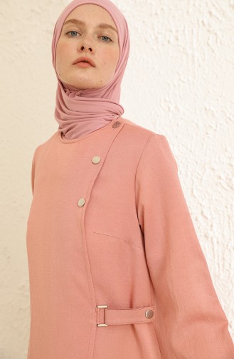 Beige-Rose Abayas 6824-13