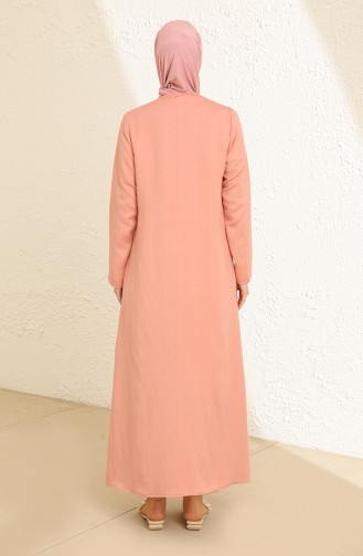 Beige-Rose Abayas 6824-13