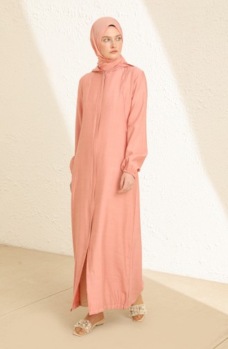 Beige-Rose Abayas 6913-04