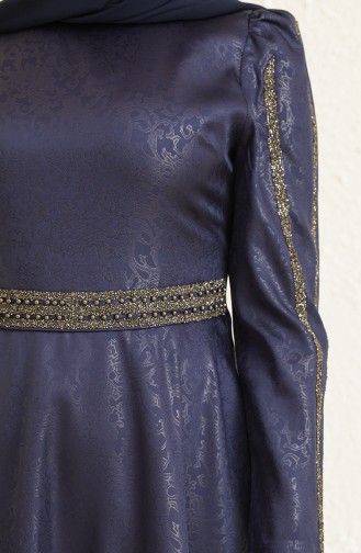Indigo Hijab-Abendkleider 13434