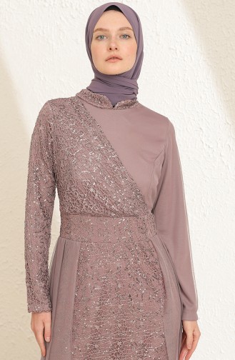 Violet Hijab Evening Dress 5345-14