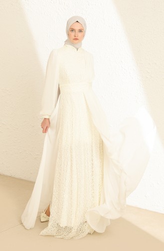 Silbergrau Hijab-Abendkleider 5408-09