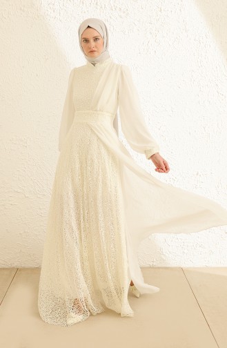 Silbergrau Hijab-Abendkleider 5408-09