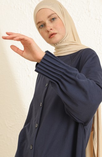 Reglan Kol Geniş Tunik 1026-05 Lacivert