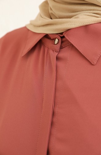 Cepli Uzun Tunik 0126-01 Gül Kurusu