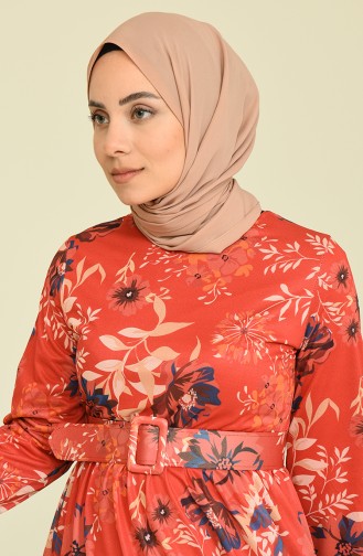 Orange Hijab Dress 12900.Turuncu