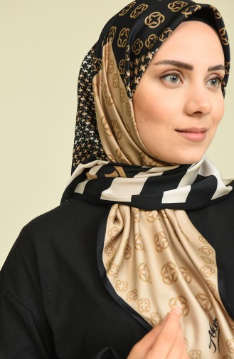 Aker Twill Eşarp 7940-795-912 Siyah Gold