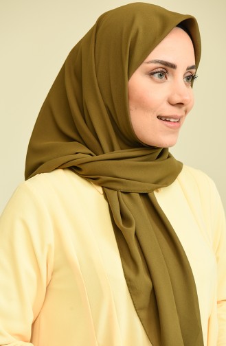 Krep Eşarp 15289-19 Asker Yeşil