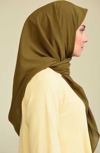 Krep Eşarp 15289-19 Asker Yeşil