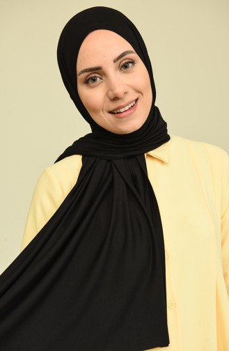 Pure Scarfs Combed Shawl Pny1-12 Black 1-12